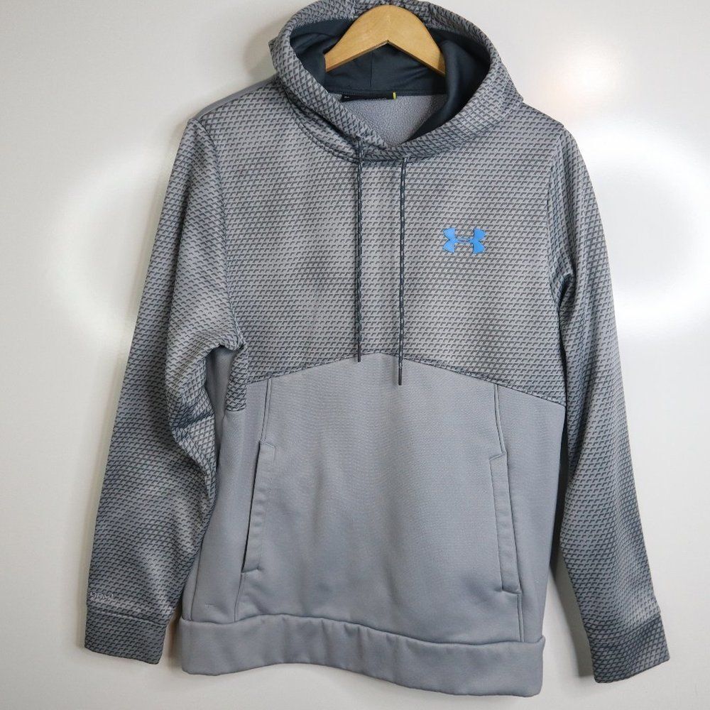 Under Armour Grey Blue Hoodie Sweater SM